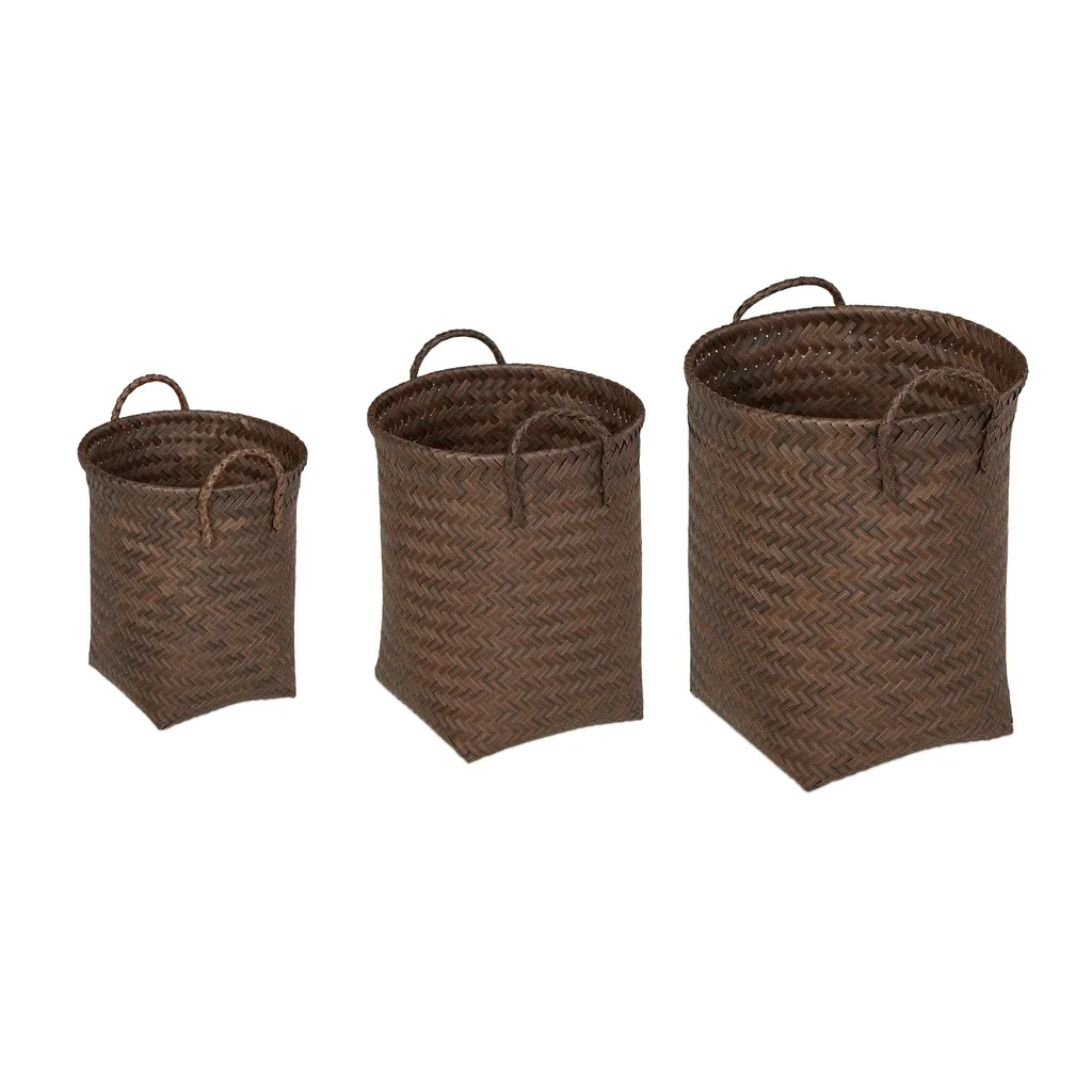 Relaxdays Wäschekorb Geflochten 3er Set 10 Relaxdays Wäschekorb Geflochten 3er Set – Bild 8