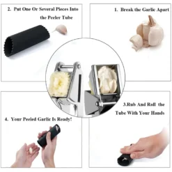 Kitchen Premium Knoblauchpresse - Handlich & Leicht Zu Reinigen - Pressen Sie Knoblauch & Ingwer Mühelos (Kein Schälen Nötig) - Extra Stark & Strapazierfähig -Haushaltswaren Store 97b15bbe0cb6ae4caf33ac2dfe9370e2