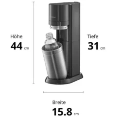 SodaStream Wassersprudler Titan Ohne CO2-Zylinder, 1x 1L Glasflasche Und 1x 1L Kunststoff-Flasche -Haushaltswaren Store 97b4dbbdb4c73770ff5f955035e779f7