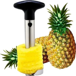 Edelstahl Ananasschneider Ananasschäler Spiralschneider Ananasteiler Zerkleinerer Spiralschäler Entkerner Ananas Obstteiler -Haushaltswaren Store 97ed17a469be4f01ea806670f661c243