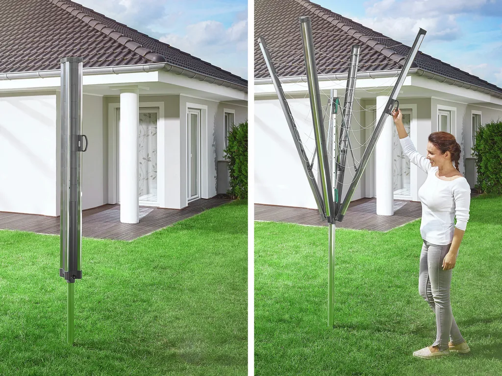 Leifheit Wäschespinne Linomatic 600 Plus (anthrazit) 6 Leifheit Wäschespinne Linomatic 600 Plus (anthrazit) – Bild 4