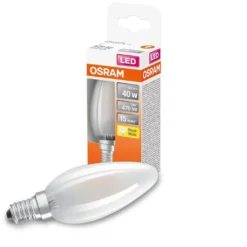 Osram LED Leuchtmittel Retrofit CLB 40 E14 4W Warmweiß, Weiß Matt -Haushaltswaren Store 99b7282218642f3f06703c0390605585
