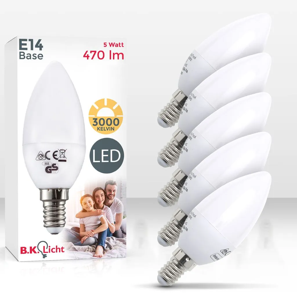 LED Leuchtmittel E14 Energiespar-Lampe 5 Watt Glüh-Birne 3 LED Leuchtmittel E14 Energiespar-Lampe 5 Watt Glüh-Birne