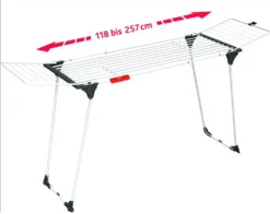 Vileda Infinity Flex Wäscheständer XXL Ausziehbar, Bis Zu 2m Ausziehbares Mittelteil -Haushaltswaren Store 9a5d57947142472bf6ee96d272ef29e7