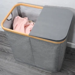 KESPER Wäschesammler, Bambus, Grau 54,5 X 33 X 50 Cm 19598 19 KESPER Wäschesammler, Bambus, Grau 54,5 X 33 X 50 Cm 19598 -Haushaltswaren Store 9a89251b9d4a228449f2c2524f5c83a4