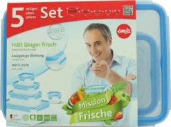 Emsa Clip & Close 5Er Set Frischhaltedosen, 0,15 L - 3,7 L, 508568 16 Emsa Clip & Close 5Er Set Frischhaltedosen, 0,15 L - 3,7 L, 508568 -Haushaltswaren Store 9b1301f87217c8c0d3b09c4f1d0a72cf