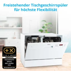 MEDION Tischgeschirrspüler (6 Gedecke Fassungsvermögen, 6 Reinigungsprogramme, ECO Programm, LED Anzeige, 51 DB, MD37210) -Haushaltswaren Store 9b70b96288ecb842a858cc5ddb4b221c