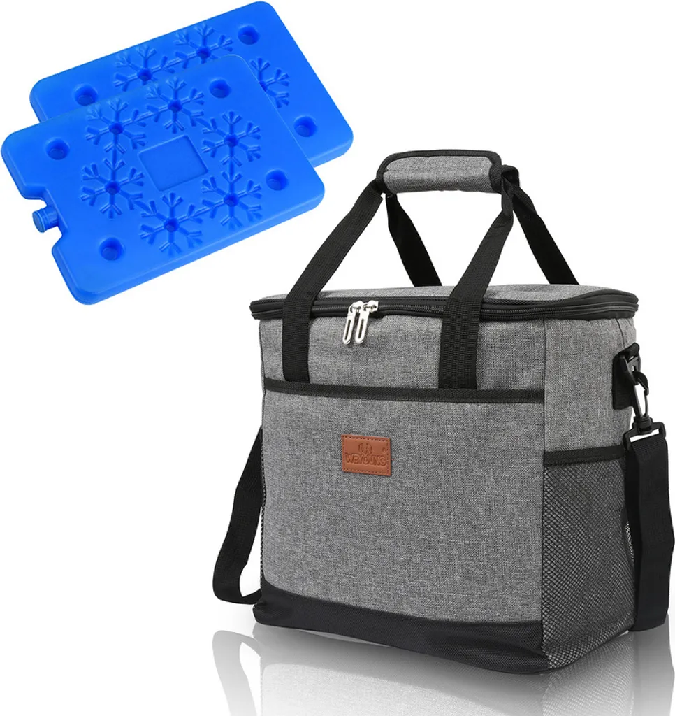 Lospitch 25L Kühltasche Faltbar Kühlkorb Kühlbox Isoliertasche Thermotasche Picknicktasche Für Lebensmitteltransport, Grau 3 Lospitch 25L Kühltasche Faltbar Kühlkorb Kühlbox Isoliertasche Thermotasche Picknicktasche Für Lebensmitteltransport, Grau