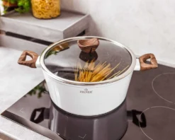 Weiße Keramik-Marmortöpfe Mit Bratpfanne Und Wok Set 15-teiliges -Haushaltswaren Store 9ddf99387f7c7cd5b8418a662af3e091