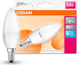 OSRAM Set Mit 4 LED-Lampen E14 Mattierte Flamme 5 W Entsprechend 40 W Kaltweiß -Haushaltswaren Store 9e08c7a7cde2d68815980c4022511eac