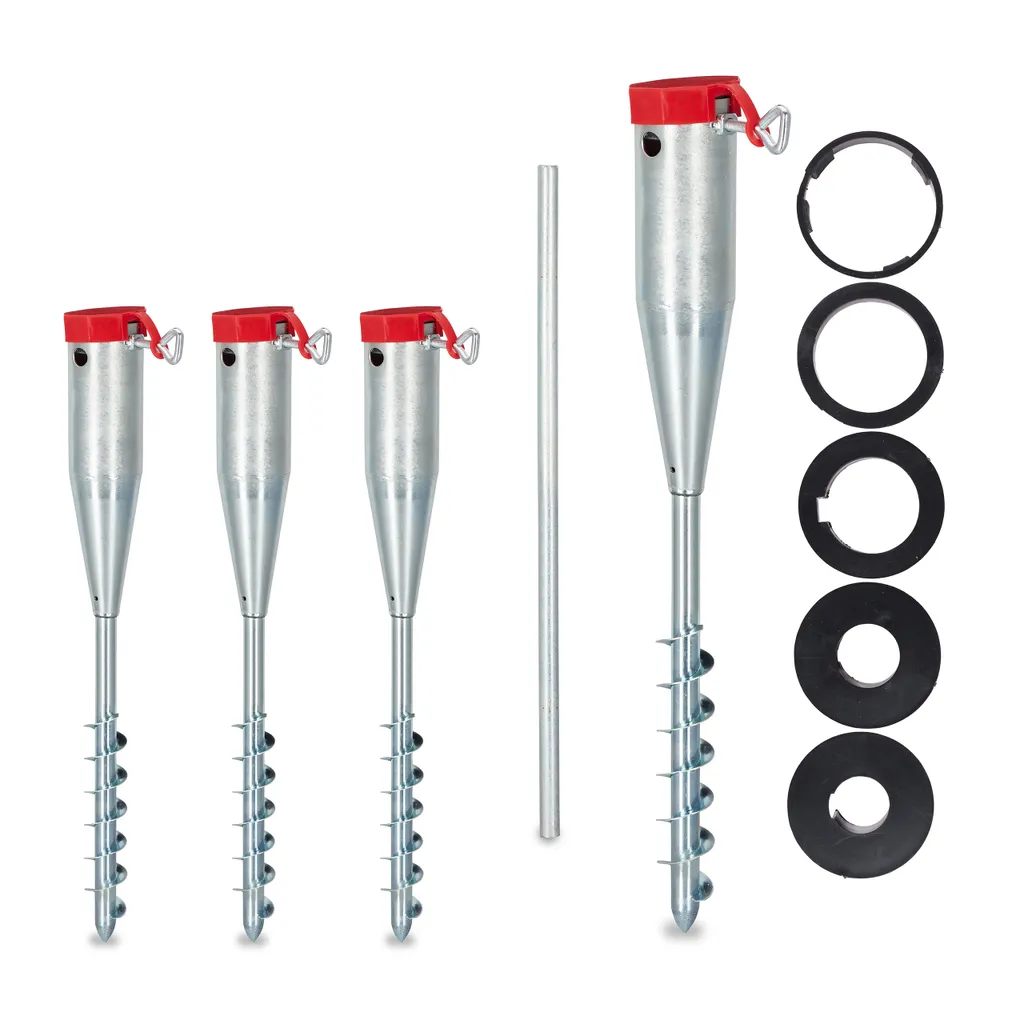 Relaxdays 4 X Bodenhülse Sonnenschirm 25 - 55 Mm 3 Relaxdays 4 X Bodenhülse Sonnenschirm 25 - 55 Mm