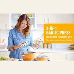2 In1 Knoblauchpresse Knoblauchhacker Knoblauchschneider Aluminiumlegierung Küchenutensilien -Haushaltswaren Store 9e39770231d00c71724d8fde4be67fed