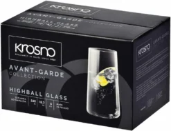 KROSNO Avant-Garde Longdrinkgläser, Set Von 6, 540 Ml -Haushaltswaren Store 9fe6a03227f2a488a2139a851b8a26f3