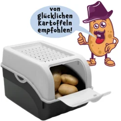 Kartoffel Aufbewahrungsbox Blau+ Weiß 2er Set I Gemüsebox Kartoffelbox Mit Deckel Für Ca. 4 Kg Kartoffeln + 6 Aufkleber Mit Gemüsesorten -Haushaltswaren Store 9ffe5d29529b67f0bbd5c0dfbd5234d4