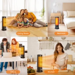 Aigostar Bert - PTC Keramik Heizlüfter Mit Fernbedienung, 3 Mode Heizstufen, 70° Oszillation, Leise Und Energiesparend Heizleistung 2000W, 7.5 H Timer, Heizung Heater Schnellheizer, Schwarz -Haushaltswaren Store a026d15ea96d4f46aa2c225ad690fa35