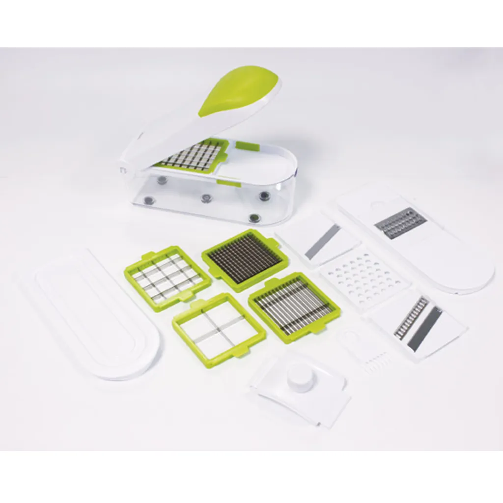 Dicer Express - Multifunktionales Gemüse- Und Obstschneider, 15 Teiliges Set Mit Fingerschutz, Alles-Schneider- Original Aus Der TV Werbung 4 Dicer Express - Multifunktionales Gemüse- Und Obstschneider, 15 Teiliges Set Mit Fingerschutz, Alles-Schneider- Original Aus Der TV Werbung – Bild 2