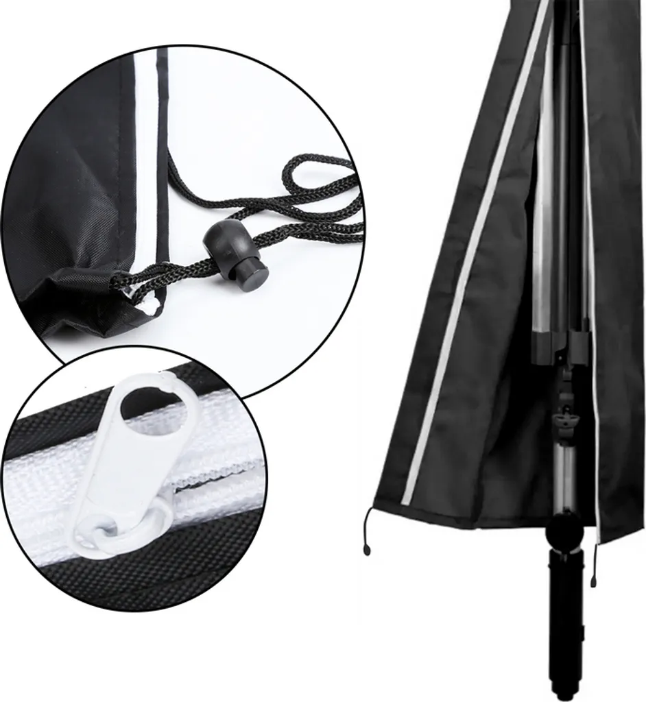 Wolketon Waeschespinne Schutzhuelle Mit Hochdichter Oxford PVC-Beschichtung Mit Reissverschluss & Kordelzug Wasserdichte Stoff Huelle Fuer Waeschespinne Abdeckung Extrem Wasserabweisendes 168 X 28cm Schwarz 7 Wolketon Waeschespinne Schutzhuelle Mit Hochdichter Oxford PVC-Beschichtung Mit Reissverschluss & Kordelzug Wasserdichte Stoff Huelle Fuer Waeschespinne Abdeckung Extrem Wasserabweisendes 168 X 28cm Schwarz – Bild 5