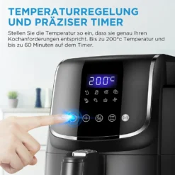 Midea Heißluftfritteuse 3,5L Heißluft Fritteuse Mit 8 Verschiedene Programmen, Digital Touchscreen, Temperaturkontrolle, 1500W Heissluftfritteuse Air Fryer -Haushaltswaren Store a243e3066a2d05b24c9f601a43e25d50