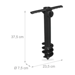 Relaxdays Bodenhülse Für Sonnenschirm Schwarz -Haushaltswaren Store a42dfab89491f0d452672df12f37c9db