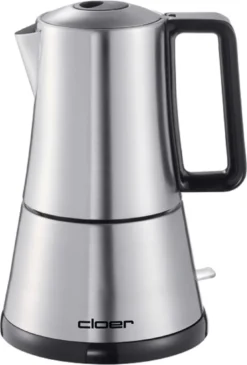 Cloer 5928 - Elektrische Mokkatasse - Gemahlener Kaffee - 365 W - Edelstahl