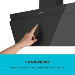 Klarstein Aurica 90 Dunstabzugshaube - Wandabzugshaube, Abzugshaube Zum Wandanbau, 90 Cm, 165 W, 620 M³/h Abluftleistung, 3 Leistungsstufen, Zuschaltbares Licht, Inkl. Montagematerial, Schwarz [Energieklasse B] -Haushaltswaren Store a4bee34b04dc2b931d0f8792f02373ea