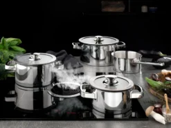Kochtopf-Set - Edelstahl - Mit Deckel -Haushaltswaren Store a4f7f9b02d5ade6918d90a6c1005368f