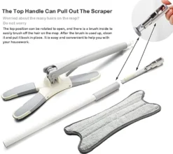 X-Typ Bodenmop, Mit 1 Wiederverwendbaren Polster, 360-Grad-Flachmopp, Kein Handwaschmopp, Haushaltsnass- Und Trockenmop -Haushaltswaren Store a5645b1170898adb3a83097b34837fec