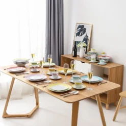 VEWEET Tafelservice 'SPARK' Aus Porzellan, 60-tlg Kombiservice, Kaffeetassen, Untertasse, Dessertteller, Speiseteller Und Suppenteller, Komplettservice Für 12 Personen 21 VEWEET Tafelservice 'SPARK' Aus Porzellan, 60-tlg Kombiservice, Kaffeetassen, Untertasse, Dessertteller, Speiseteller Und Suppenteller, Komplettservice Für 12 Personen -Haushaltswaren Store a57c6649adea703a14896bc9ca922661