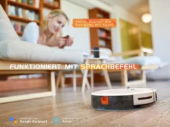 Kyvol E31 Saugroboter Mit Wischfunktion 2200Pa Wischroboter, 150Min. Laufzeit, Smart Navigation, Funktioniert Mit Alexa,ideal Für Tierhaare, Teppiche Und Hartböden, Weiß [+] -Haushaltswaren Store a58f6a48c32dd45861fdf67686b766d1