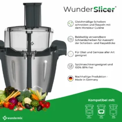 Wundermix Gemüseschneidaufsatz WunderSlicer Gemüseschneider Gemüseraspel Monsieur Cuisine Connect Trend & Smart 12 Wundermix Gemüseschneidaufsatz WunderSlicer Gemüseschneider Gemüseraspel Monsieur Cuisine Connect Trend & Smart -Haushaltswaren Store a5acea4863447d5ed2e2e3fddc427146