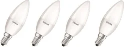 OSRAM Set Mit 4 LED-Lampen E14 Mattierte Flamme 5 W Entsprechend 40 W Kaltweiß -Haushaltswaren Store a5ba2a6541cd32daaa2bf48354584b15