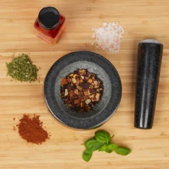 Relaxdays Granit Mörser Mit Stößel 12 Cm -Haushaltswaren Store a5f8ed4f069a0b28a9c00117e2462b13