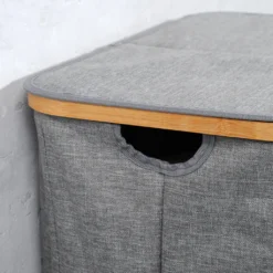 KESPER Wäschesammler, Bambus, Grau 54,5 X 33 X 50 Cm 19598 20 KESPER Wäschesammler, Bambus, Grau 54,5 X 33 X 50 Cm 19598 -Haushaltswaren Store a6700bbca7031b1e27d4bf98c96a3a8e