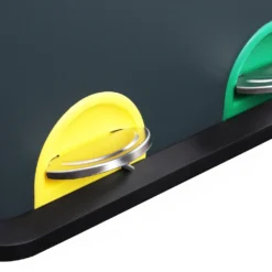 SONGMICS Mülleimer 30 Liter, Mülltrennung, 2 X 15 Liter, Abfalleimer, Treteimer Mit Inneneimern, Farbigen Pedalen, Mülltrennsystem Für Die Küche, Rauchgrau-schwarz LTB30G -Haushaltswaren Store a70737322f2a5d535bacf61552efe162