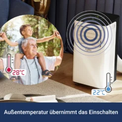 SUNTEC Mobiles Lokales Klimagerät CoolFixx 2.6 Eco R290 | Für Räume Bis 80 M3 (34 M2) | Inkl. Abluftschlauch | Kühler Und Entfeuchter Mit ökologischem Kühlmittel R290 | 9.000 BTU/h, EEK A -Haushaltswaren Store a7bc2c420600443eb92baaba705ee8bc