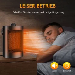 Speed Heizlüfter Energiesparend 1500W, Elektrisch Heizung Mit Drei Leistungsstufen, 120° Oszillation,Sicherheitsabschaltfunktion -Haushaltswaren Store a82d54b13dcbc8c5fbba2d4a29cd1450