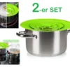 2x Oramics Überkochschutz Aus Silikon Für Töpfe Zwischen Ø 15-25 Cm – Topfdeckel Spritzschutz Überlaufschutz Verhindert überkochen Und Spritzen Von Flüssigkeiten Und Schütz Ihren Herd -Haushaltswaren Store a848e98d7b0df6f84dafe2a254ee2b53