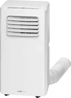 Clatronic Klimagerät CL 3671 Mit LED-Display - Farbe: Weiß - Funktionen: Kühlen, Entfeuchten, Gebläse - 780 W - Inkl. 1,5 M Abluftschlauch + Fensterabluft-Kit + Infrarot-Fernbedienung; 263 807 -Haushaltswaren Store a9e47cd1cfb9d2245426f7b26f44aa15