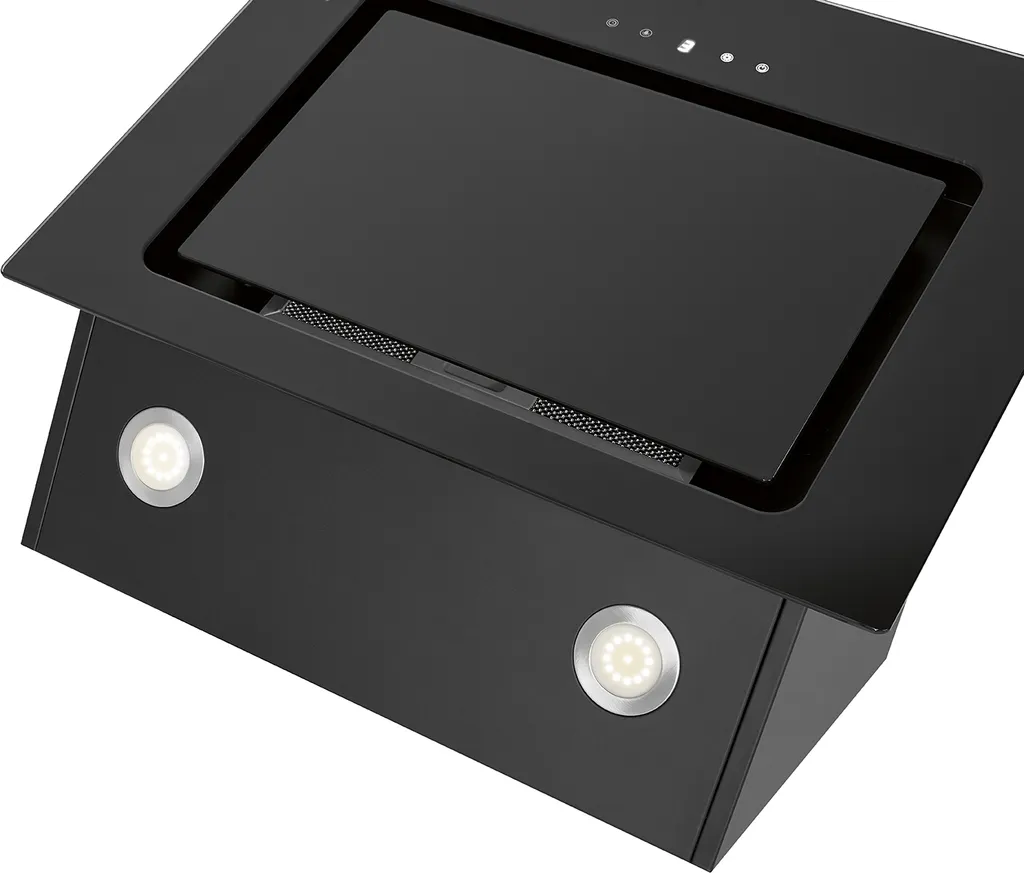 Bomann DU 771.1 G Kopffreie Vertikal-Dunstabzugshaube / 60 Cm/ LED Display/Touch Control/Umluft-oder Abluftbetrieb / 3 Leistungsstufen / 603 M³/h / Schwarz/Edelstahl 4 Bomann DU 771.1 G Kopffreie Vertikal-Dunstabzugshaube / 60 Cm/ LED Display/Touch Control/Umluft-oder Abluftbetrieb / 3 Leistungsstufen / 603 M³/h / Schwarz/Edelstahl – Bild 2