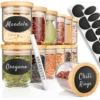 PORADA 12 Stapelbare Gewürzgläser Set 150ml Glasbehälter Mit Deckel Aufbewahrung Küche Gewürzdosen Vorratsdosen Glas Mit Deckel Aufbewahrungsgläser Küchenorganisation Aufbewahrung… -Haushaltswaren Store ab05dfe2dc86379ee60b8d8f83b591ab
