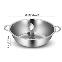 Universaltopf Hot Pot Topf Suppentopf Doppelseitig, Suppen Kochgeschirr, Zwei Geschmack 28*8cm -Haushaltswaren Store ab3ab722a81f88e4c19f067dceed9b70