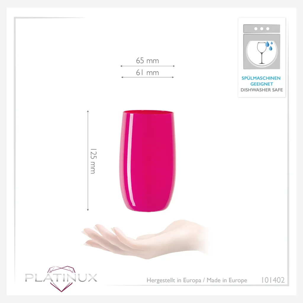 Bunte Elegante Trinkgläser 320ml (max. 400ml) Set 6 Teilig Wassergläser Saftgläser 4 Bunte Elegante Trinkgläser 320ml (max. 400ml) Set 6 Teilig Wassergläser Saftgläser – Bild 2