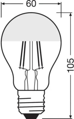 Osram LED Filament Leuchtmittel Birne Star Classic 4W = 37W E27 Koipfspiegel Gold 420lm Warmweiß 2700K -Haushaltswaren Store abf70ec1beea8a21d0870cfdde4b721a