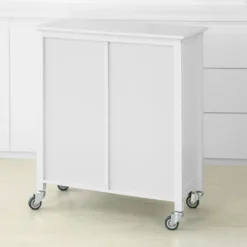 SoBuy FKW104-W Küchenwagen Servierwagen Rollwagen Mit Tür, Flaschenablage Und Schublade Weiß BHT Ca.: 80x93x40cm -Haushaltswaren Store ac000d67ae58a43515b1911f6bb4b234