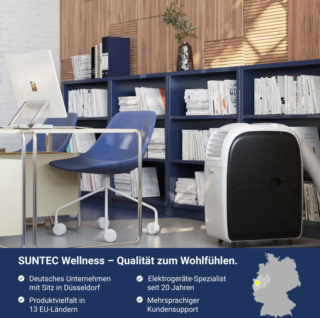 SUNTEC Mobiles Lokales Klimagerät Transform 10.500 Eco R290 | Für Räume Bis 46 M2 | Inkl. Abluftschlauch | Kühler Und Entfeuchter Mit ökologischem Kühlmittel R290 | 10.500 BTU/h 10 SUNTEC Mobiles Lokales Klimagerät Transform 10.500 Eco R290 | Für Räume Bis 46 M2 | Inkl. Abluftschlauch | Kühler Und Entfeuchter Mit ökologischem Kühlmittel R290 | 10.500 BTU/h – Bild 8