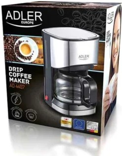 Adler AD-4407 Tropfkaffeemaschine 8 Tassen, Edelstahl, BPA-frei, 550 W, 550 W, 0,7 Liter, Schwarz Und Grau -Haushaltswaren Store ad500695d3de4ed58c441a7be1290cb6