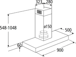 PKM Dunstabzugshaube Wandhaube Wandesse 8090GZ Touch Control Edelstahl 90cm 20 PKM Dunstabzugshaube Wandhaube Wandesse 8090GZ Touch Control Edelstahl 90cm -Haushaltswaren Store adefe45609ae86edcfc2fe01dff915ee