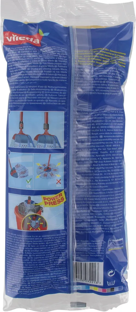 Vileda Super Mocio Ersatzmopp Mit 3D-Velours-Struktur 8 Vileda Super Mocio Ersatzmopp Mit 3D-Velours-Struktur – Bild 6