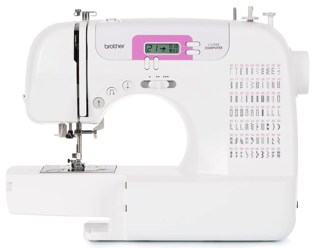 Brother CX70PE (Patchwork Edition) - Elektronische Nähmaschine Mit 70 Nähstichen (Nutz- Elastisch- Und Dekorativstiche), Automatisches Nähen, Multifunktionsdisplay 4 Brother CX70PE (Patchwork Edition) - Elektronische Nähmaschine Mit 70 Nähstichen (Nutz- Elastisch- Und Dekorativstiche), Automatisches Nähen, Multifunktionsdisplay – Bild 2
