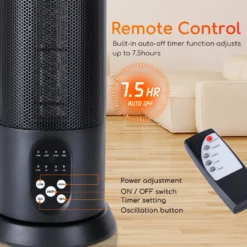 Aigostar Bert - PTC Keramik Heizlüfter Mit Fernbedienung, 3 Mode Heizstufen, 70° Oszillation, Leise Und Energiesparend Heizleistung 2000W, 7.5 H Timer, Heizung Heater Schnellheizer, Schwarz -Haushaltswaren Store b3d03cbe8d6abe30c63d63969fb7e419